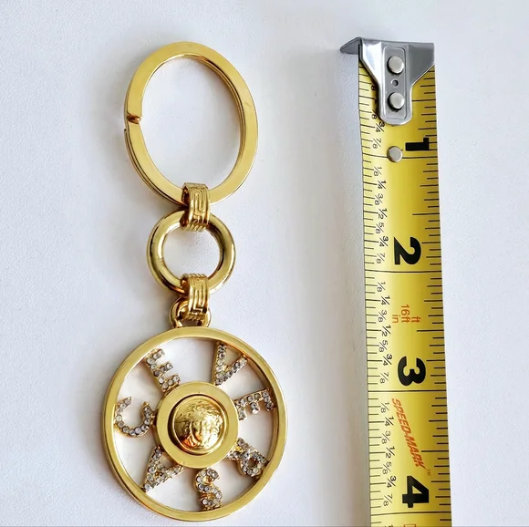 Versace Goldtone Bag Charm/Key Chain - Picture 4 of 6